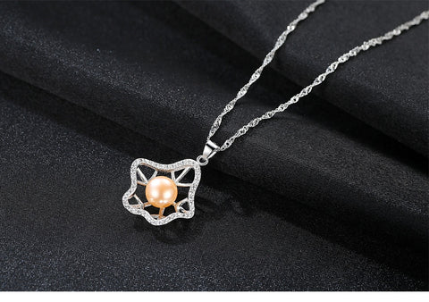 sterling silver necklace micro-set 3A zircon natural pearl fashion romantic accessories MQS01
